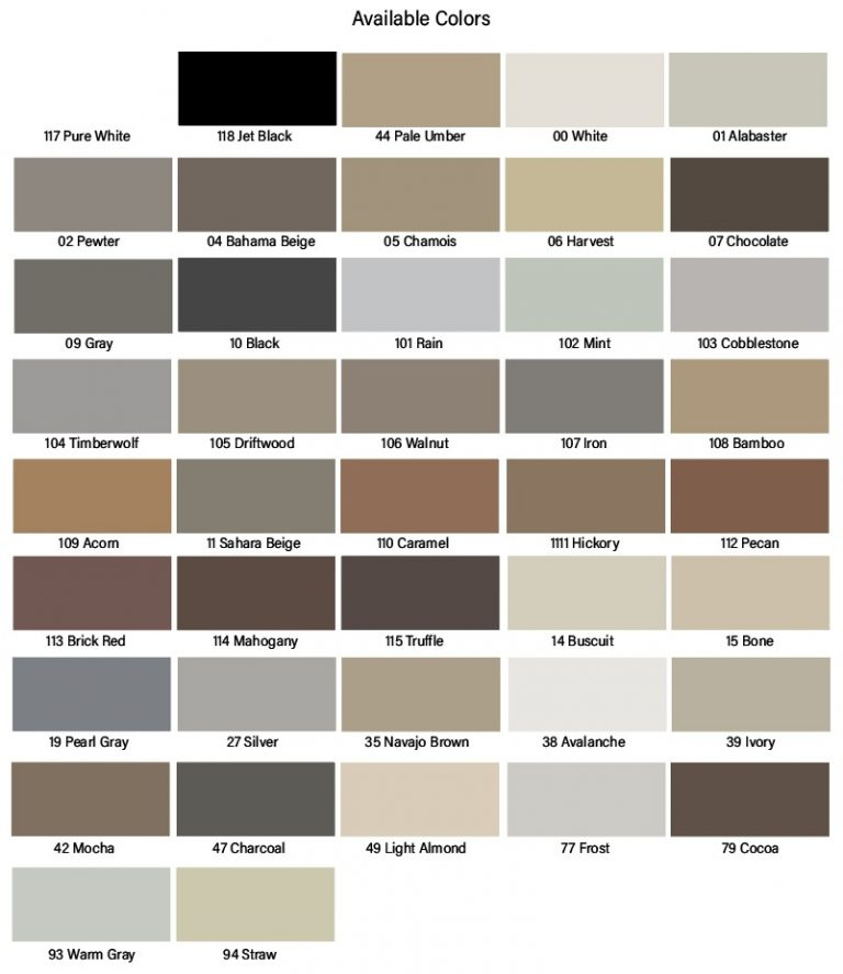Mapei Flexcolor Cq Color Chart
