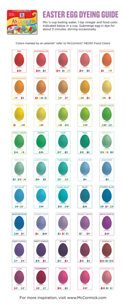 Mccormick Food Coloring Mixing Chart Mccormick Broccoli Cauliflower Bake