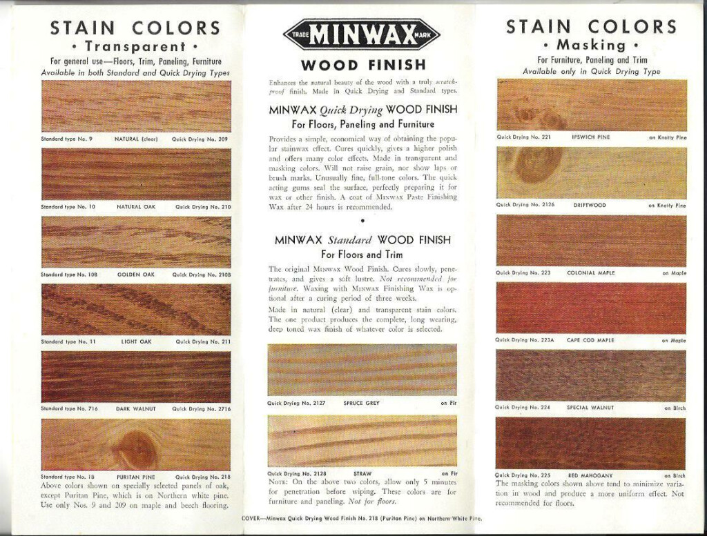 Minwax Stain Color Chart On Pine Wood Infoupdate