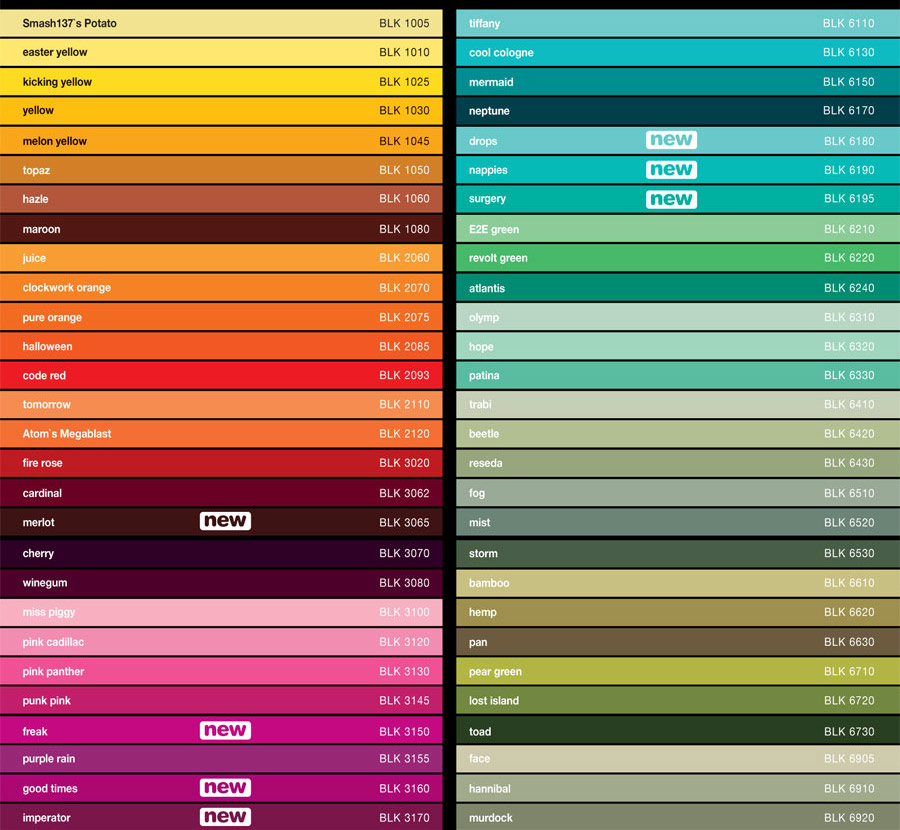 Montana Black Spray Paint Color Chart Chartdevelopment