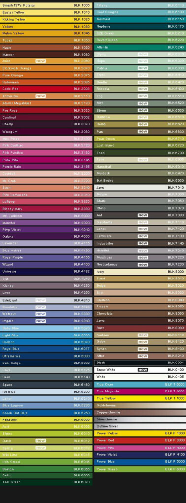 Montana Black Spray Paint Color Chart Chartdevelopment