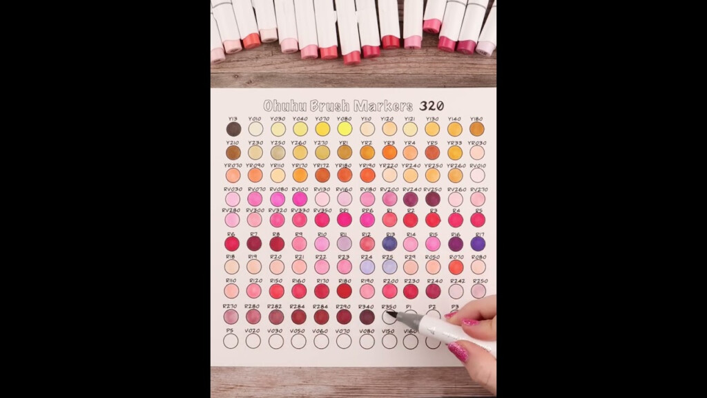 Ohuhu Markers 320 Color Chart Infoupdate