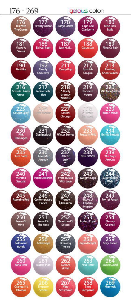 Opi Dip Powder Color Chart