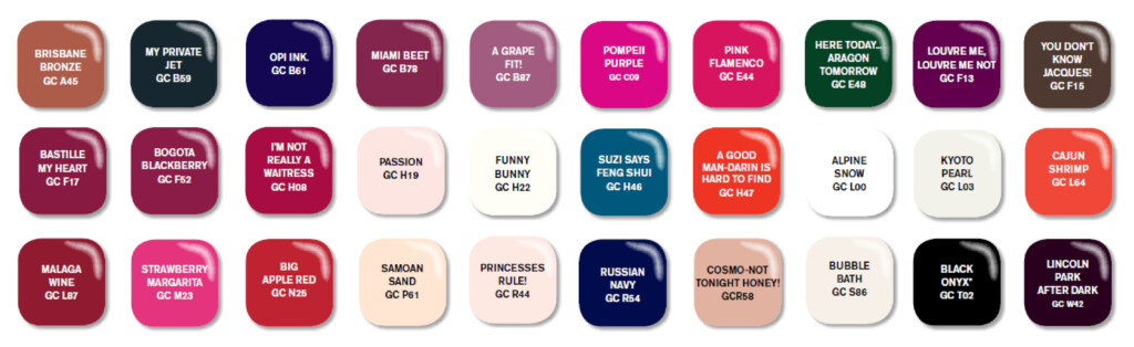 Opi Gel Nail Color Names Opi Dip Colors Nail Dipping Powder Polish Gel 