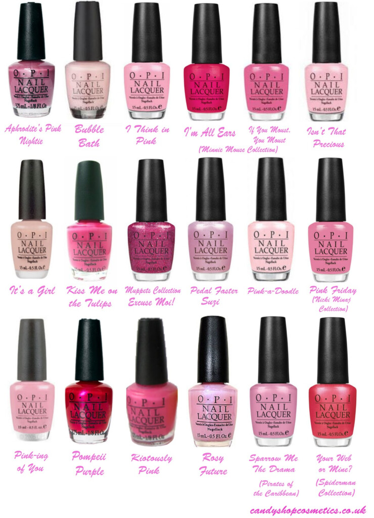 Opi Nail Color Chart Names And Description Supernail Zoya Polishes 