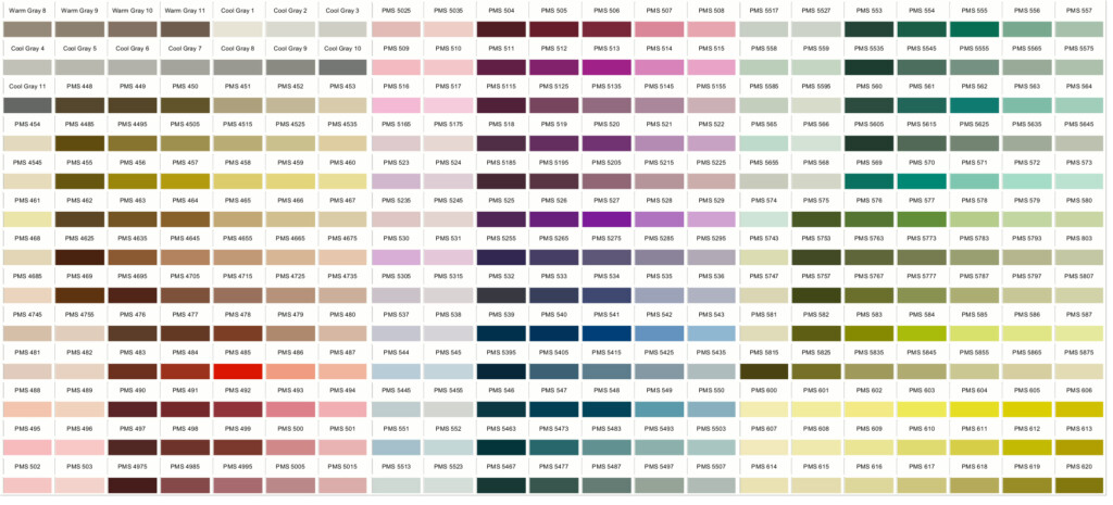 Pantone Color Chart Pantone Matching System Color Chart Pms Colors 