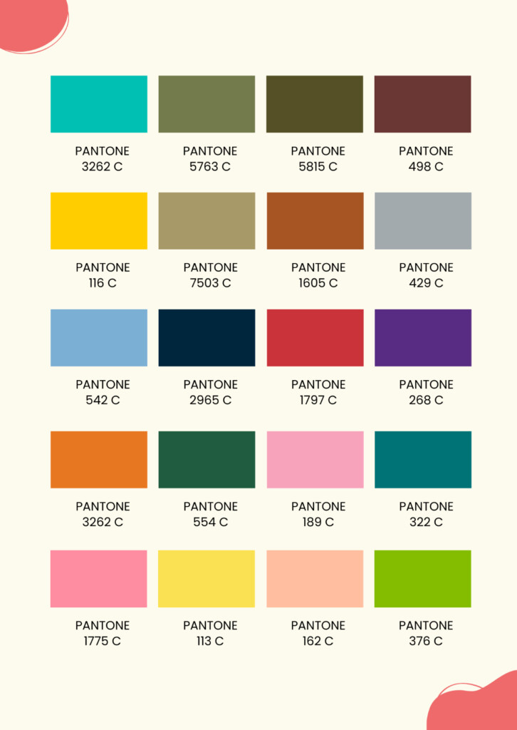 Pantone Color Chart Pdf 2019 Infoupdate