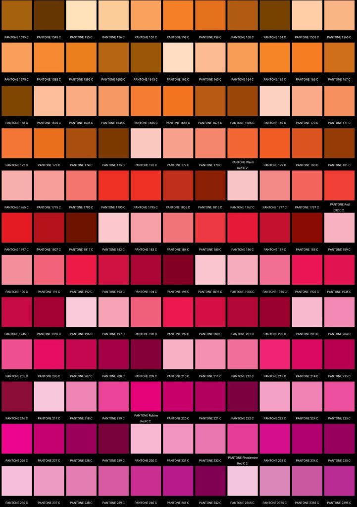 Pantone Color Chart Pms Color Chart Pantone Color Chart Color Images 
