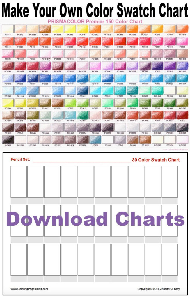 Printable Colored 36 Pencil Color Chart Prismacolor Premier Douglas D 