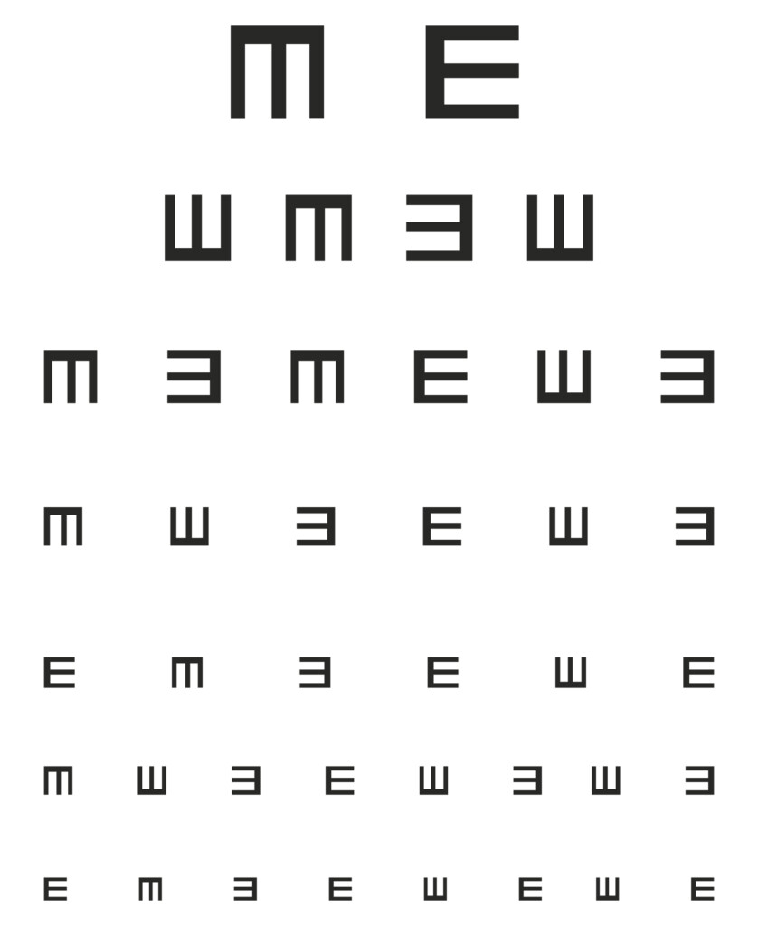 Printable Pediatric Eye Chart Kindergarten Eye Test Chart Eye Exam 