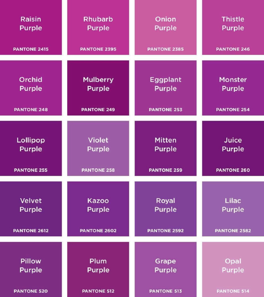 Purple Color Chart Purple Color Names Color Mixing Ch Vrogue co