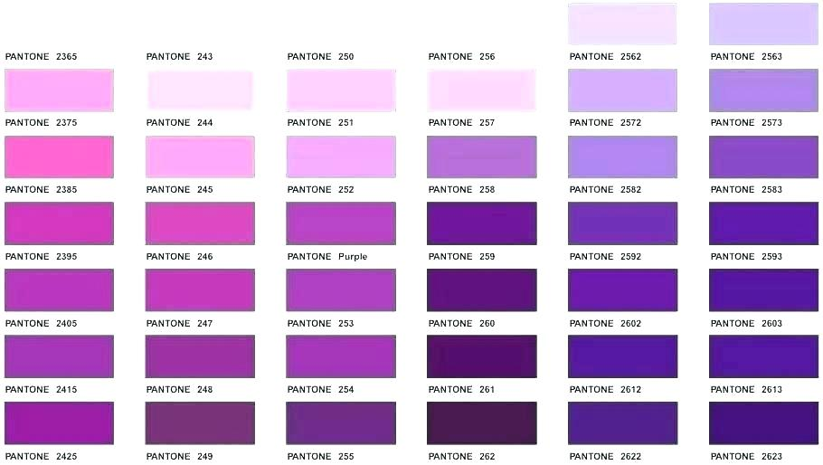 Purple Colors Chart Purple Color Chart Purple Paint Colors Shades 