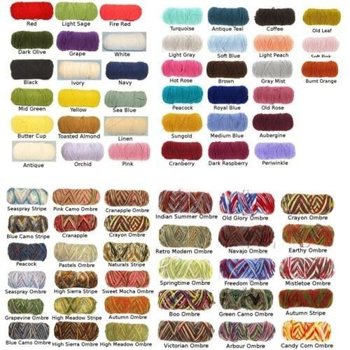 Red Heart Yarn Colors Chart Coloring Pages