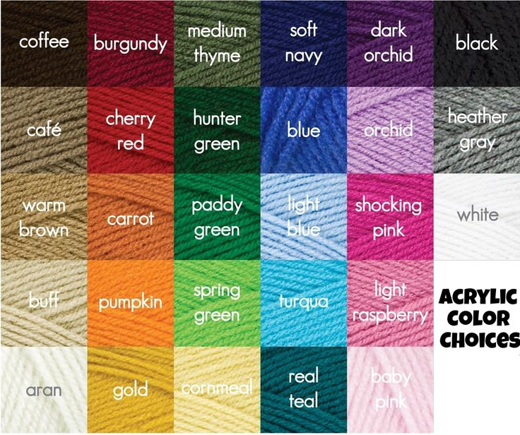 Red Heart Yarn Colors Chart Coloring Pages