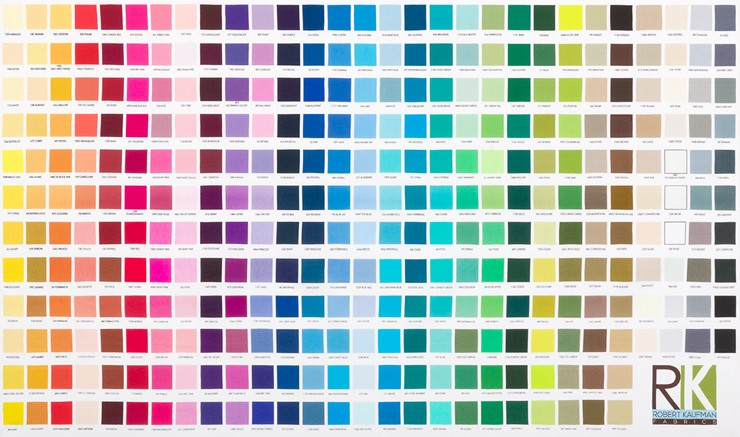 Robert Kaufman Fabrics Kona Printed Color Chart Digitally Printed 