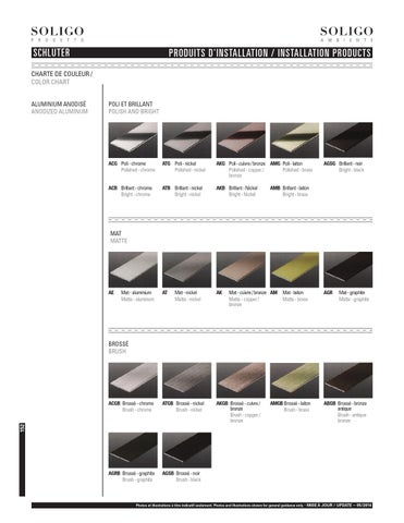 Schluter Quadec Color Chart