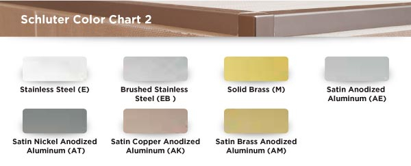 Schluter Reno Color Chart