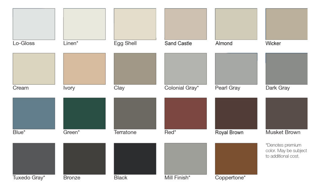 Seamless Gutter Supply Color Chart Infoupdate