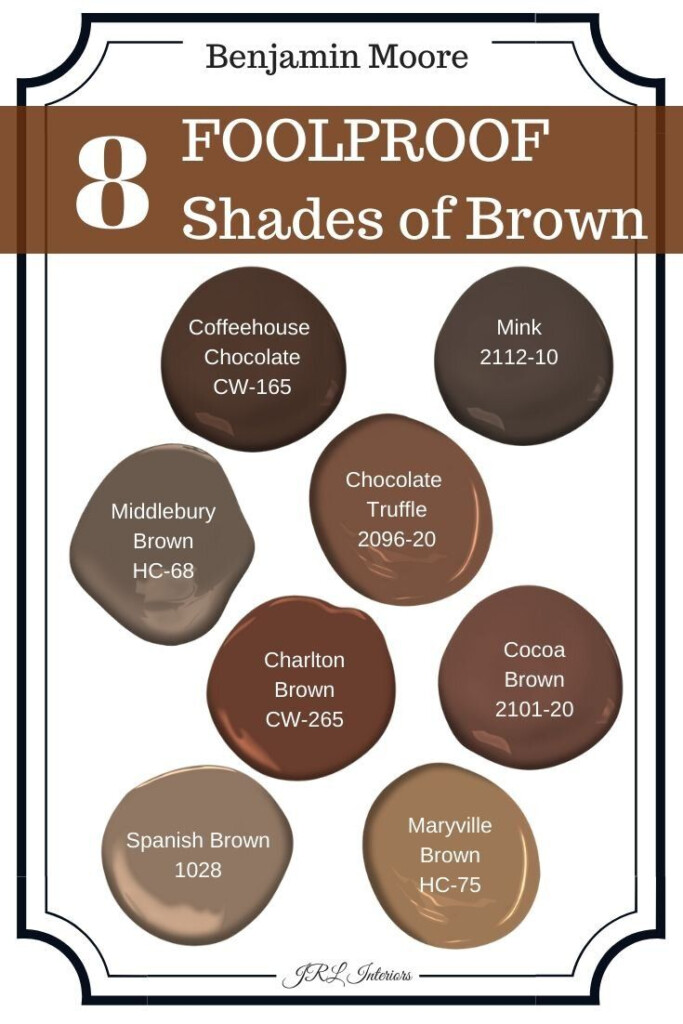 Shades Of Brown Paint Color Chart Paint Colors
