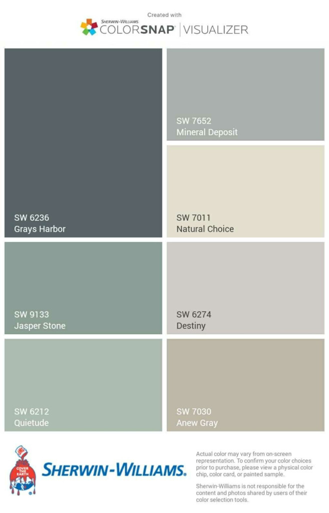 Sherwin Williams Green Color Chart
