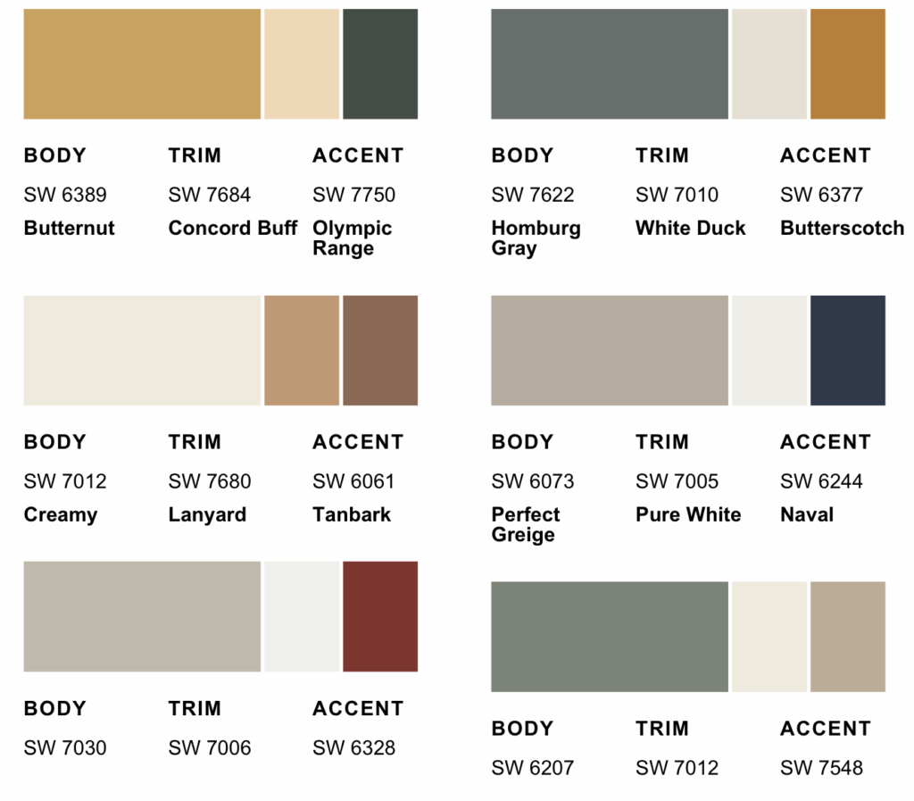 Sherwin Williams Paint Color Chart Sherwin Williams Color Options House 