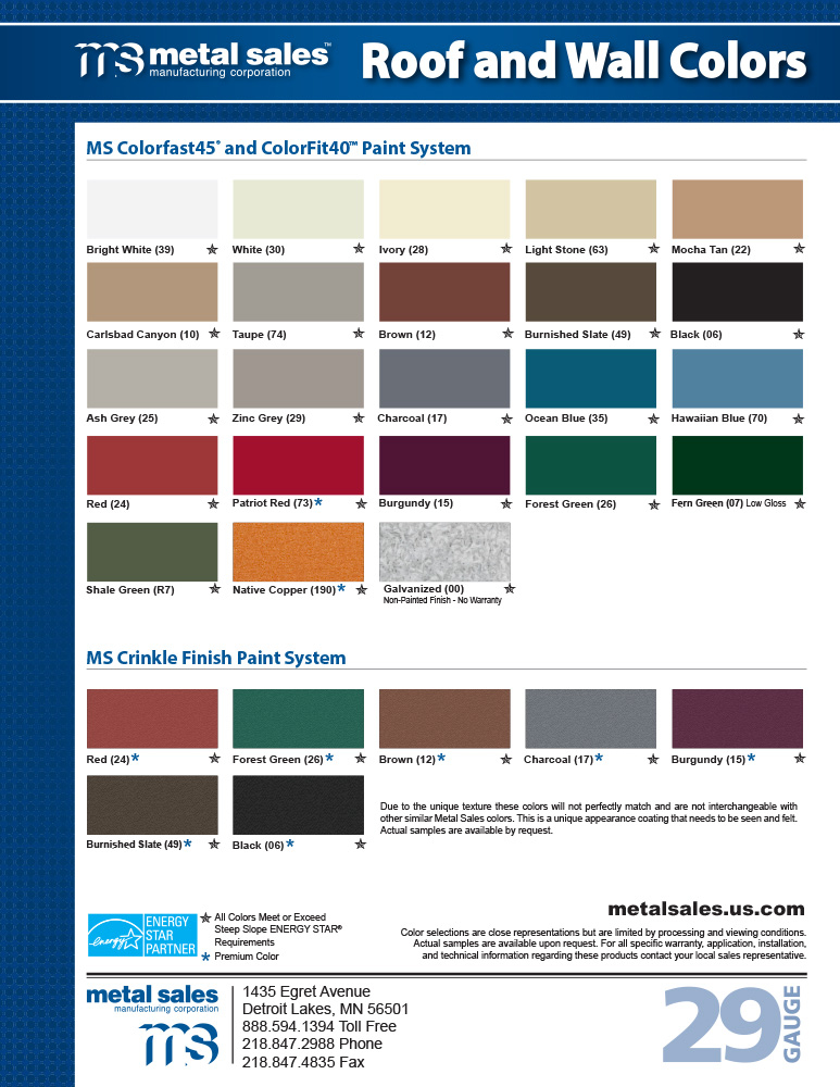 Taylor Metals Color Chart Www inf inet