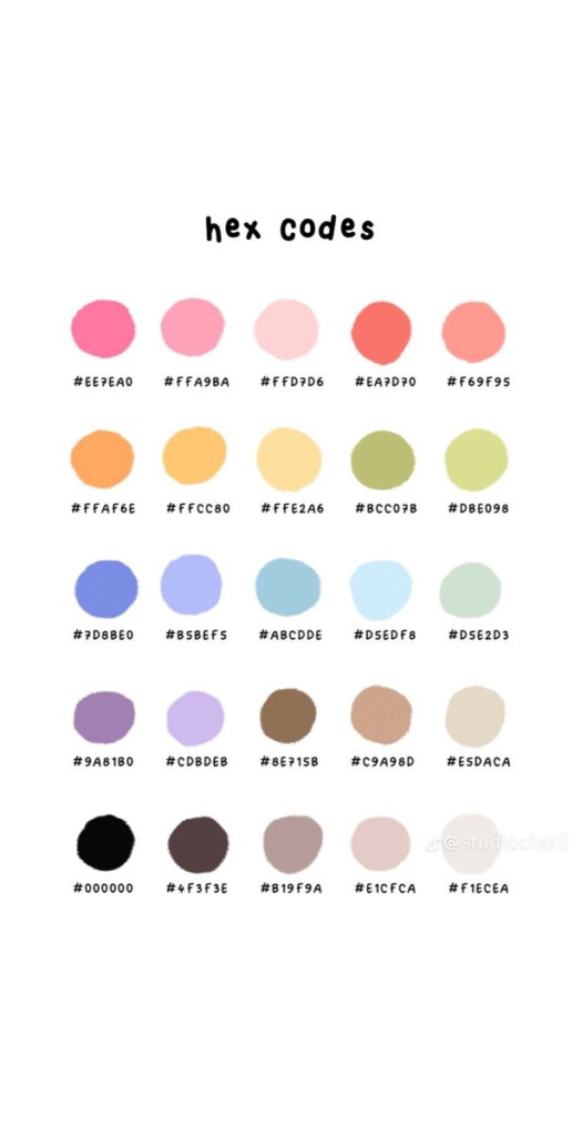 The Color Chart For Hex Code