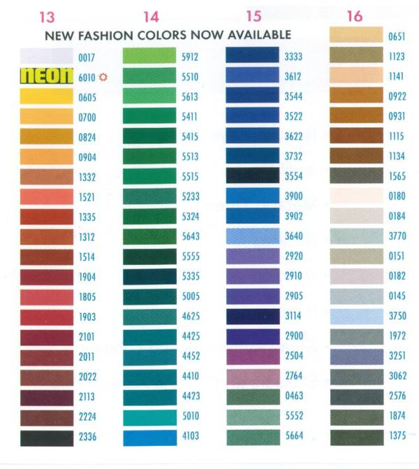 Thread Color Chart For Embroidery Machine Brother Custom Embroidery