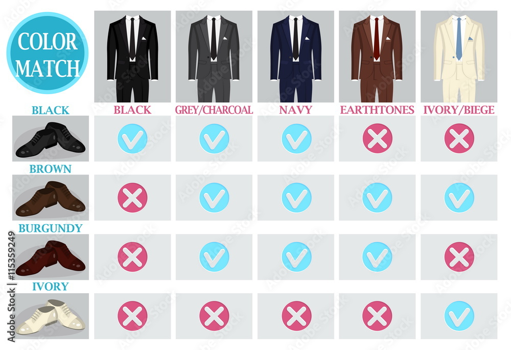 Tie Suit Color Combinations Chart 55 Best Suit Shirt And Tie Color 