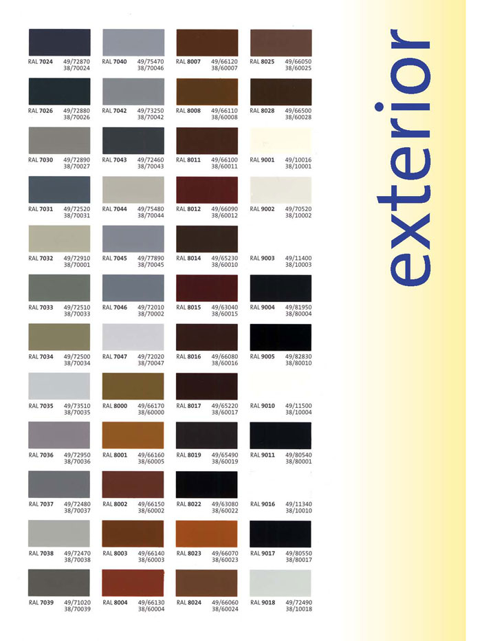 Tiger Drylac Ral Color Chart Infoupdate