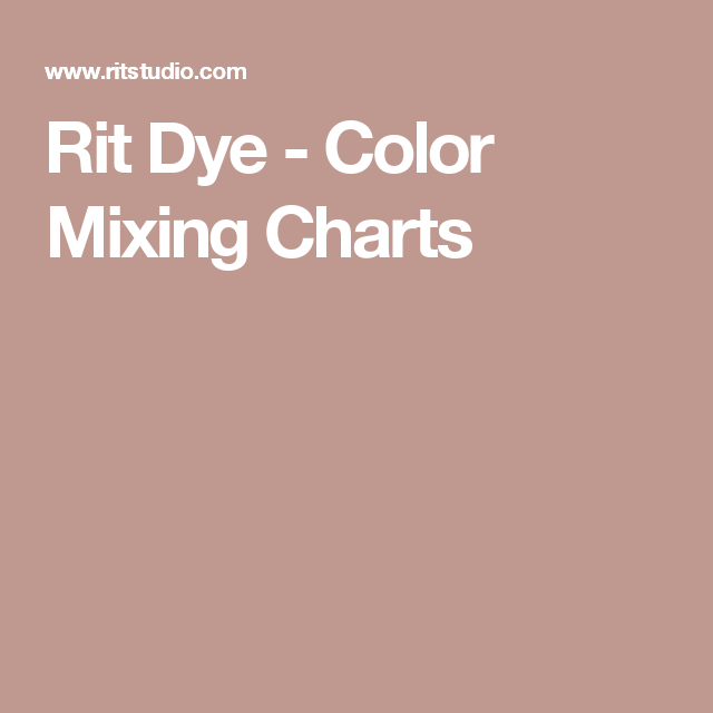 Tutorial Rit Dye Color Chart By Taeliac On Deviantart Rit Dye Color 