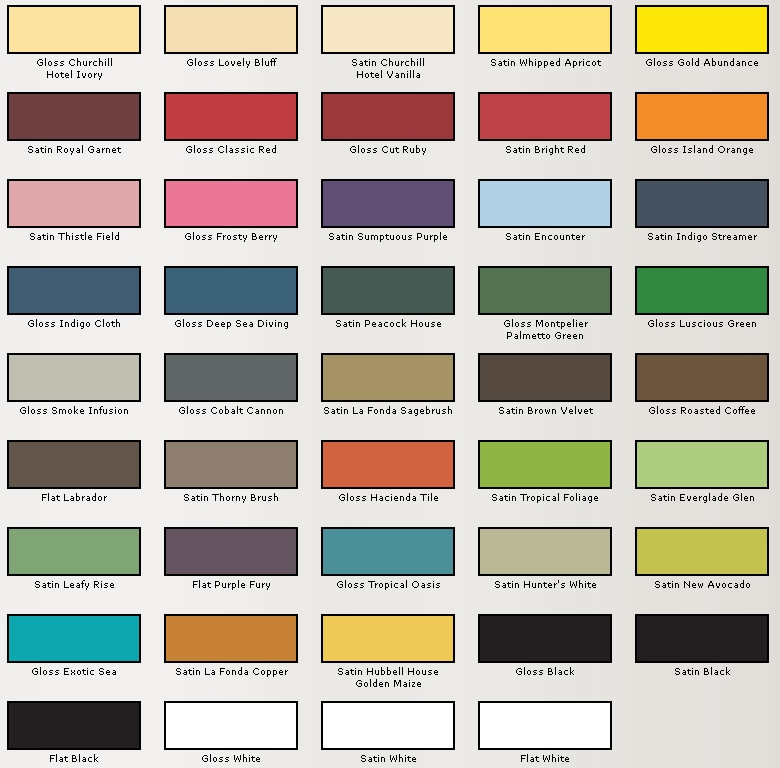 Valspar Green Paint Color Chart Paint Colors