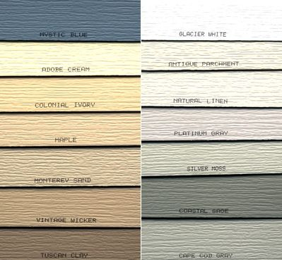Variform Vinyl Siding Color Chart