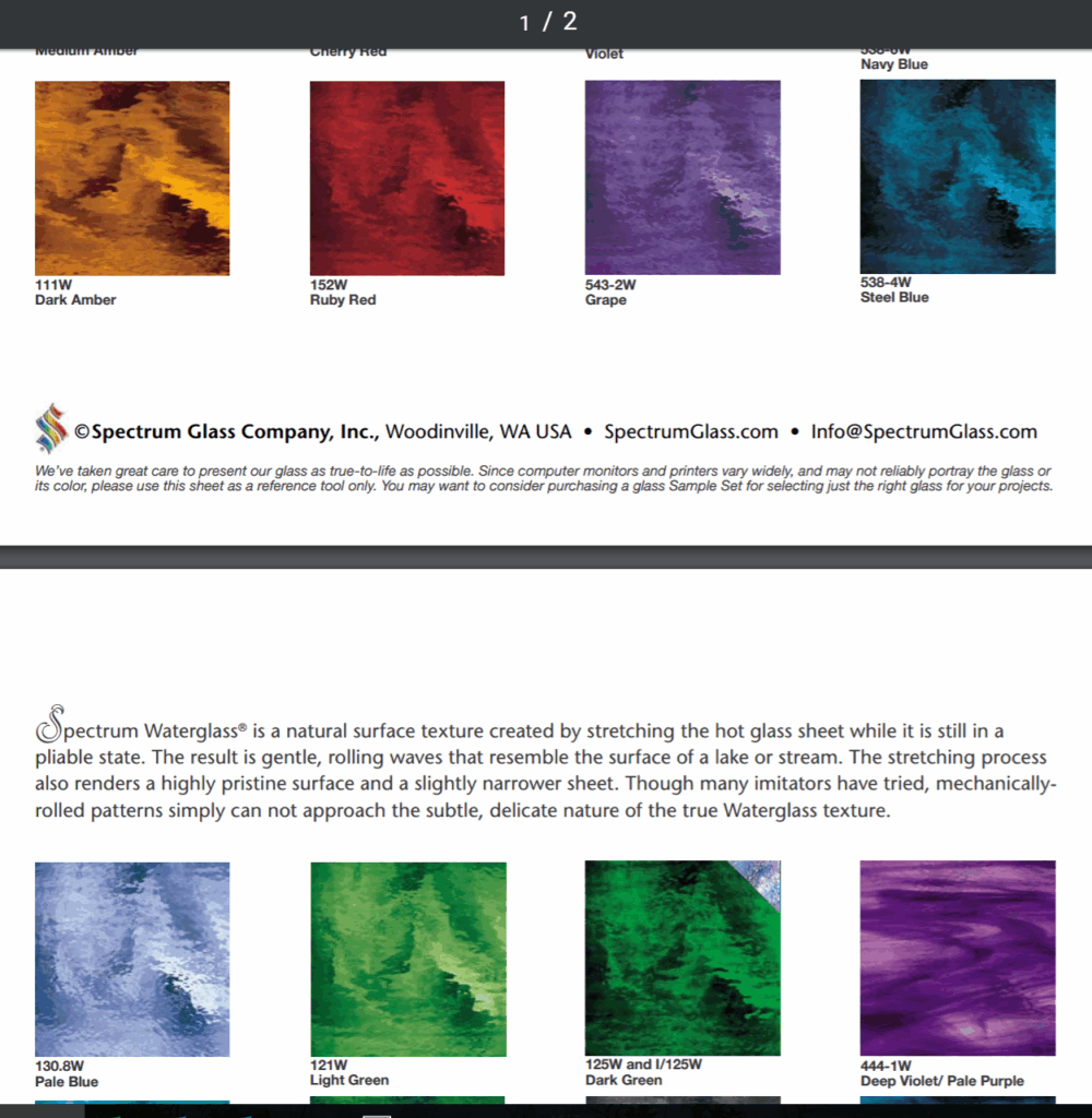Watercolor Paint Color Chart