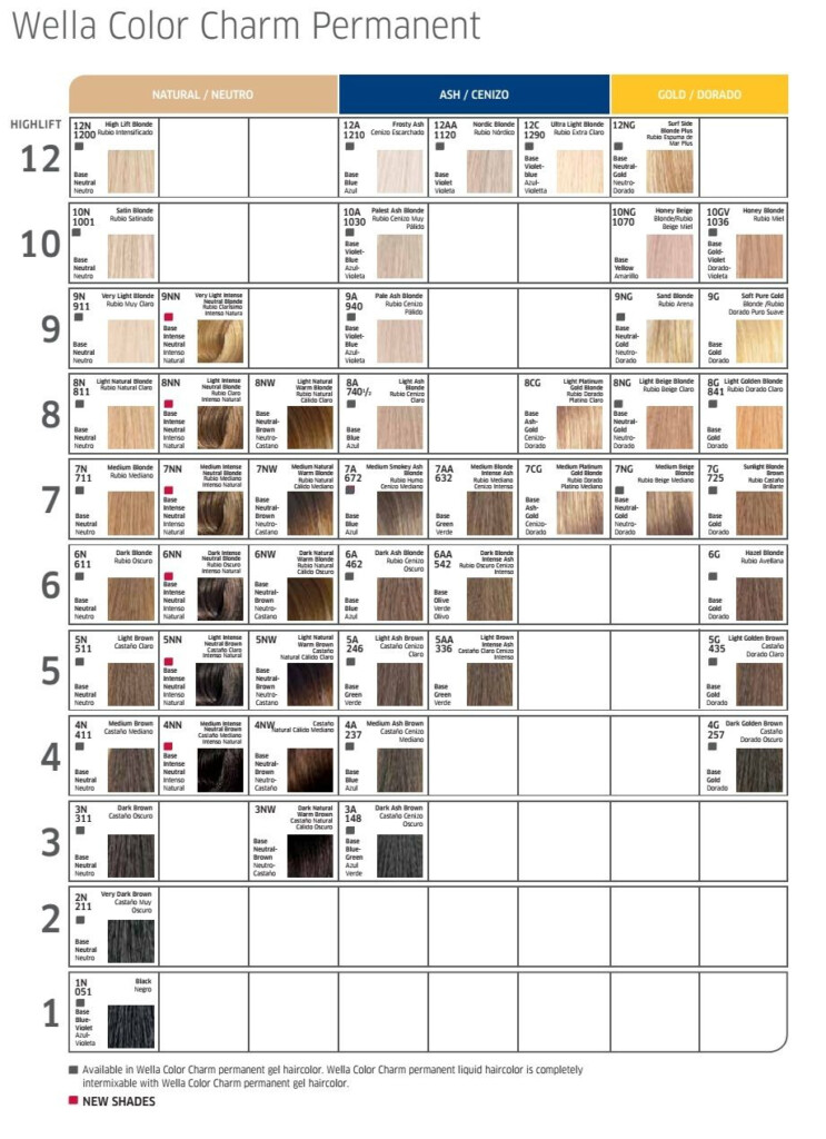 Wella Color Charm Permanent Color Chart Apartments And Houses For Rent