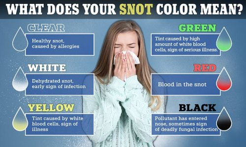 What Color Are YOUR Boogers Here 39 s What It Says About Your Health 