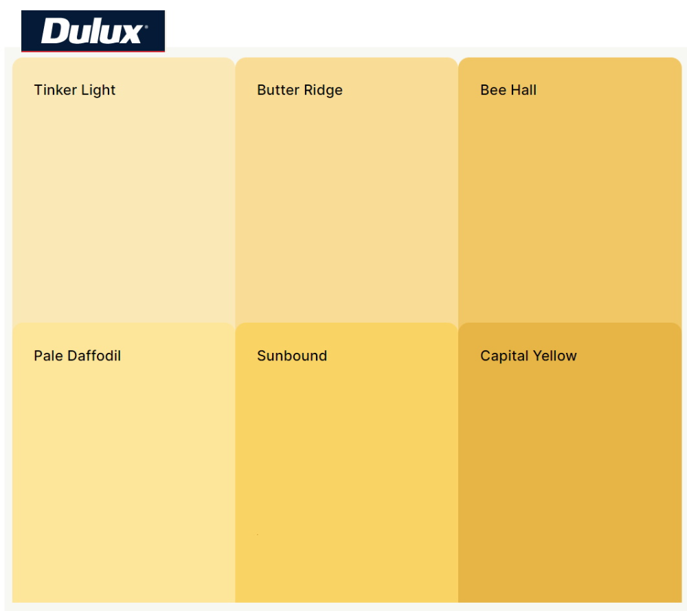 Yellow Paint Colors Dulux 2022
