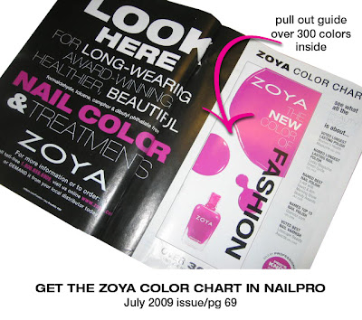 Zoya Color Chart In NailPro Magazine